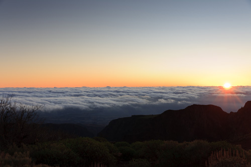 Sonnenaufgang über Barranco de Guayadeque