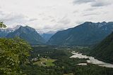 oberhalb von dem Ort Bovec